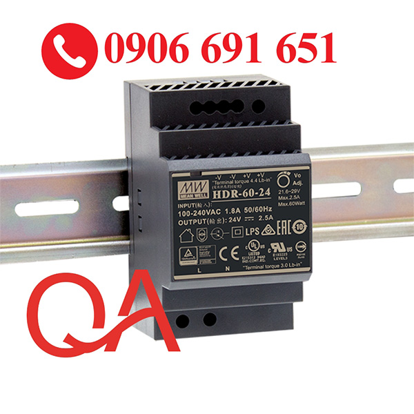 Nguồn Meanwell HDR-60-24 - LED QALED - Công Ty Trách Nhiệm Hữu Hạn Điện Tử QALED